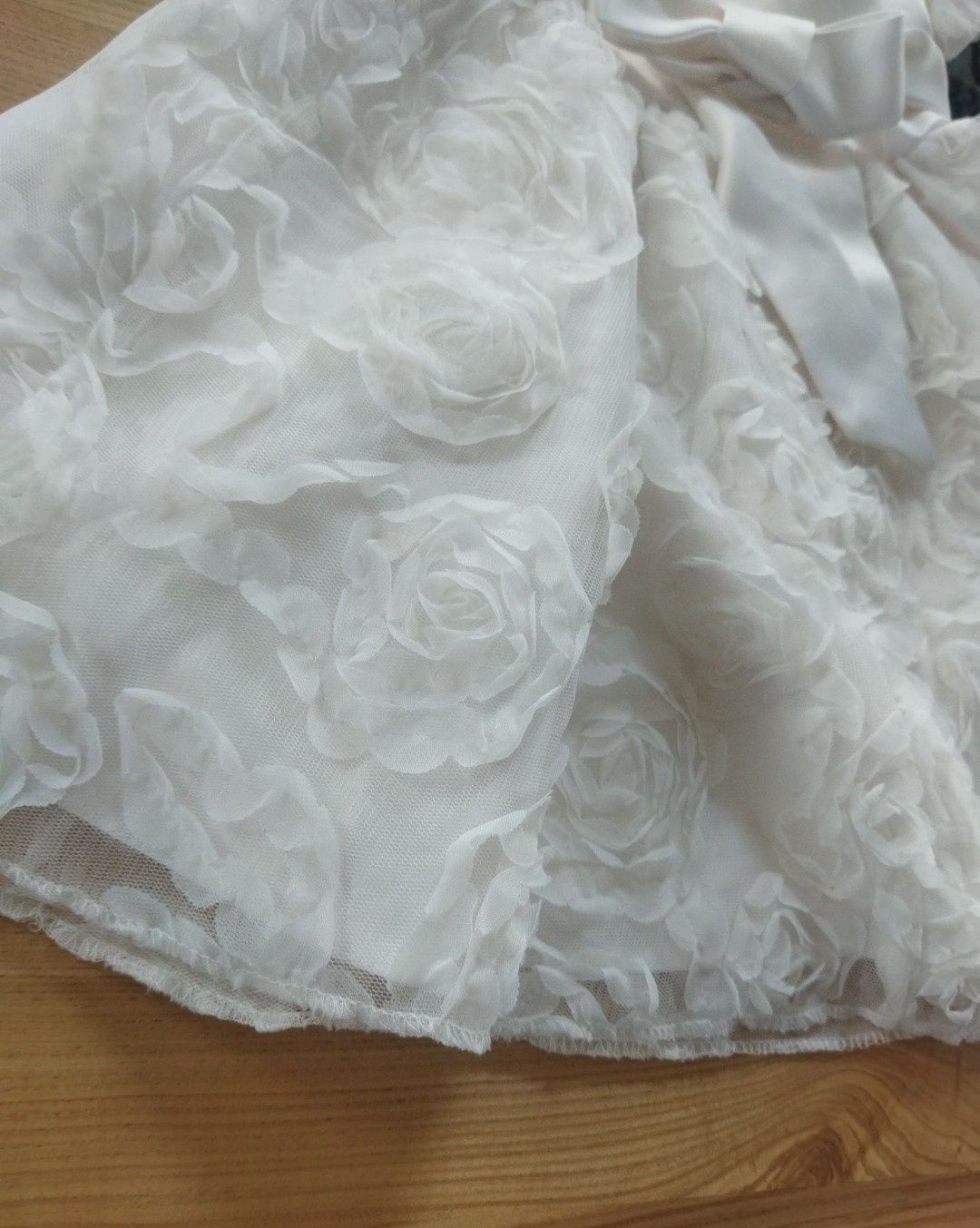 Sukienka biała różyczki księżniczka jasełka aniołek