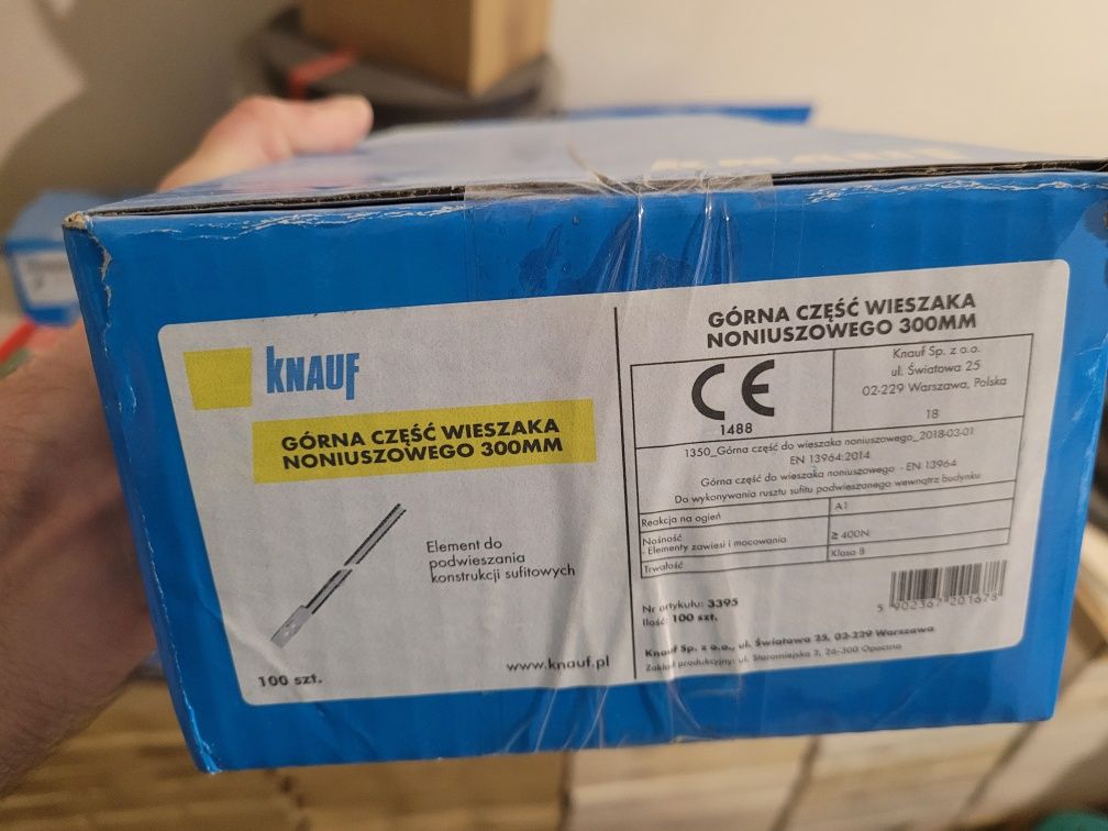 Knauf wieszak noniuszowy - zestaw 100szt