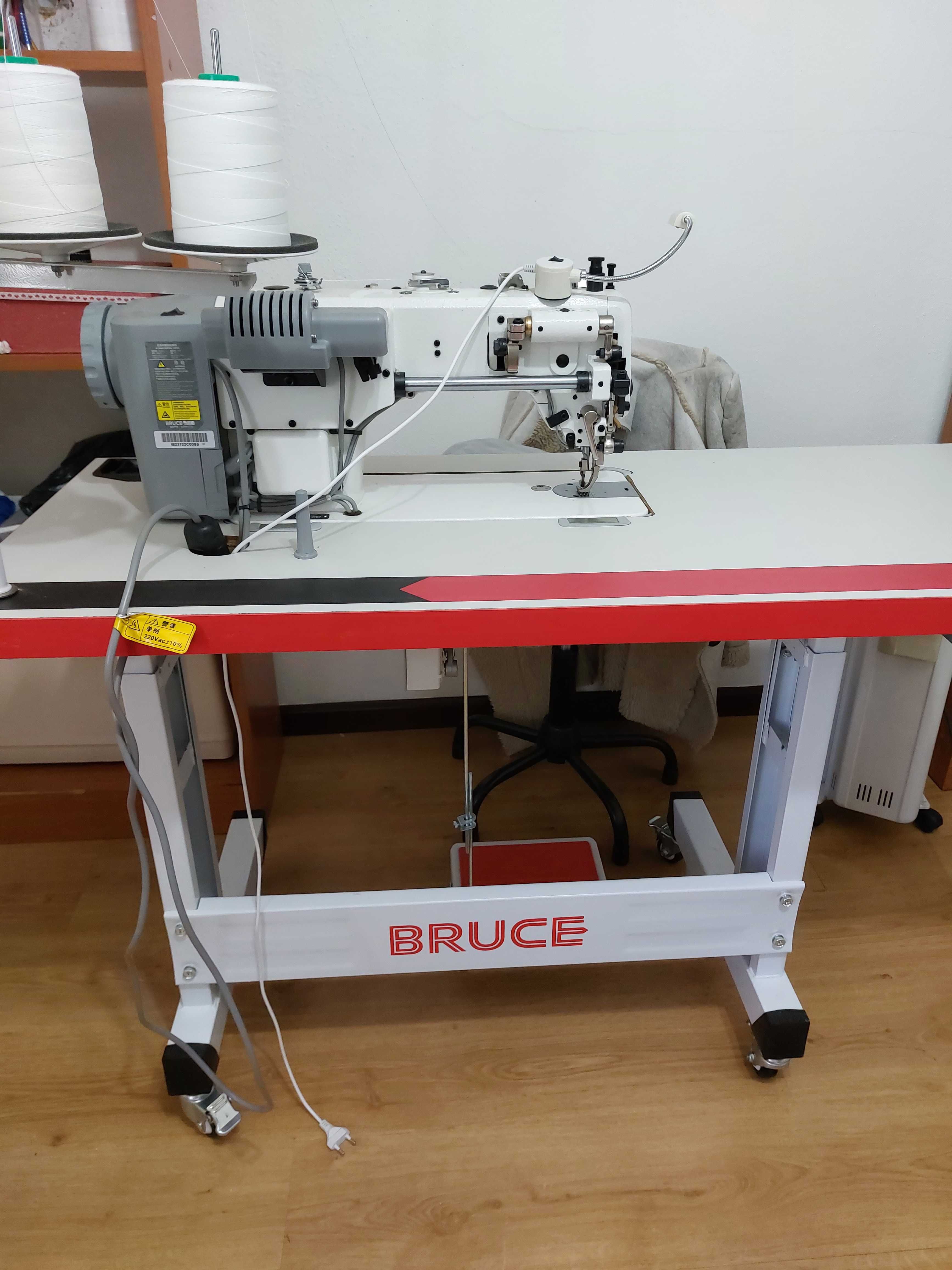 Máquina de costura Industrial nova duplo arrasto marca Bruce