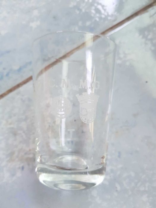 Conjunto completo de 11 copos medidas Crisal Marinha Grande anos 70