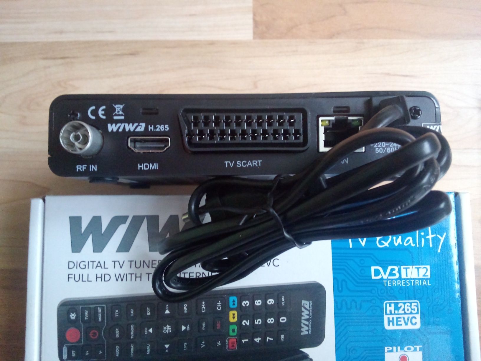 Dekoder Tuner DVB-T T2 WIWA H 265 HEVC