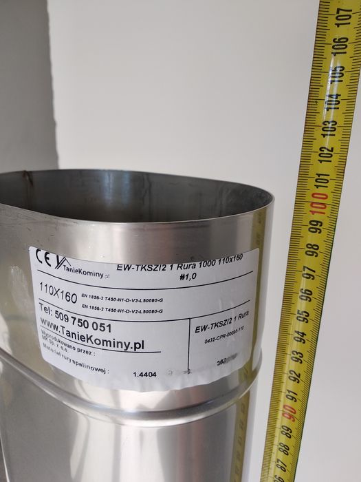 Rura kwaso-żaroodporna owalna  160x120 wkład kominowy komin