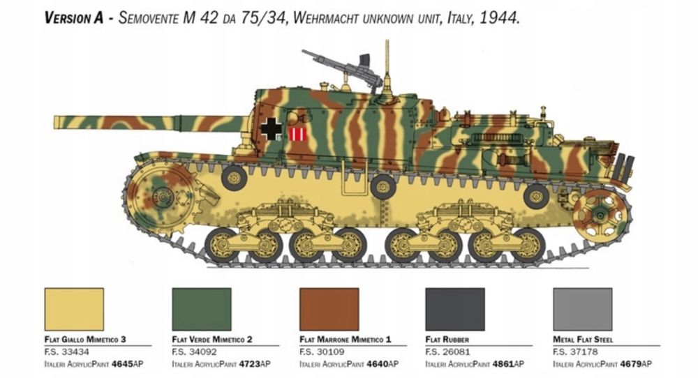 Czołg Semovente M42 model 1:35 Italeri 6584