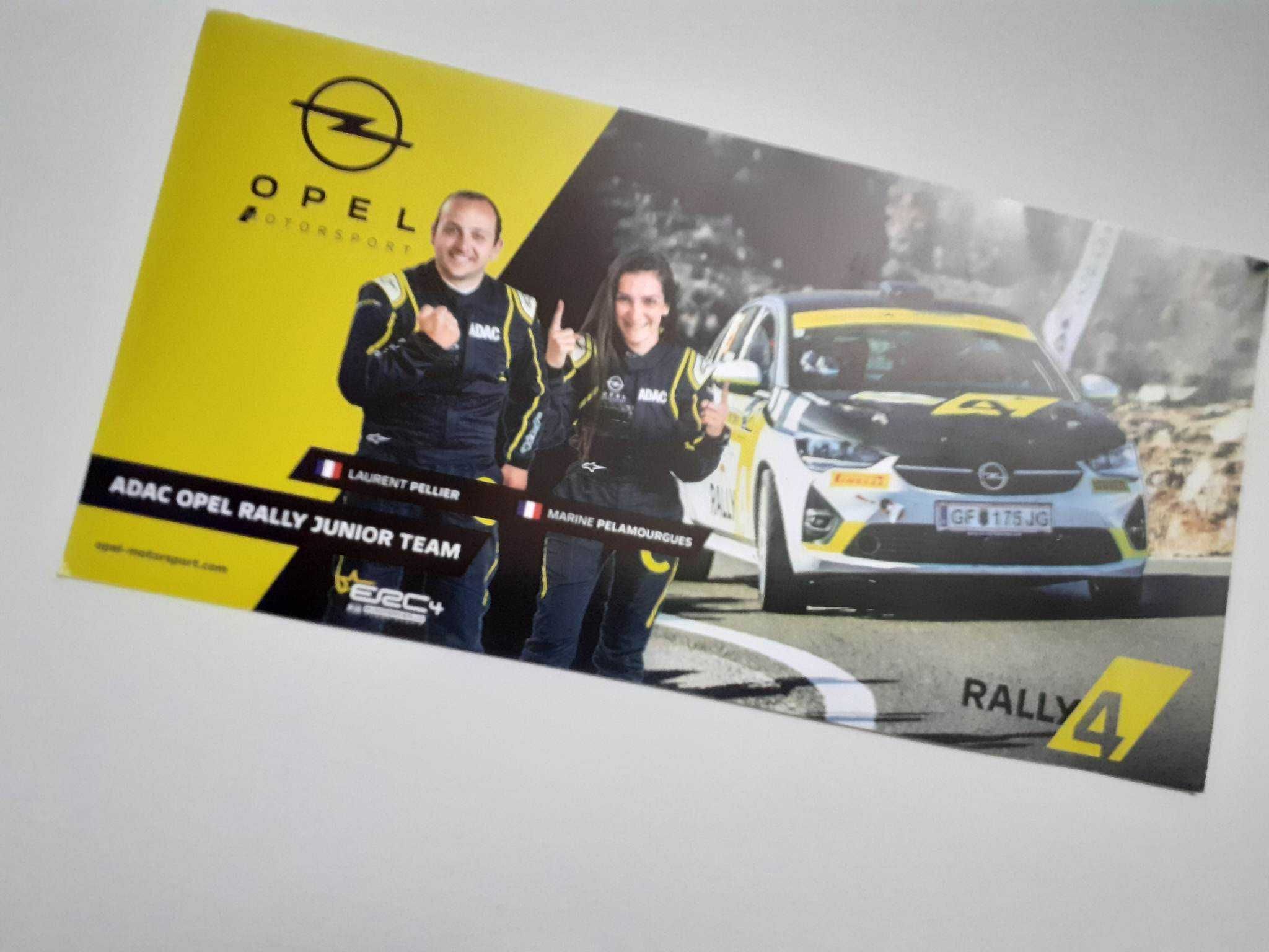 Karta z autografami-Opel Motorsport