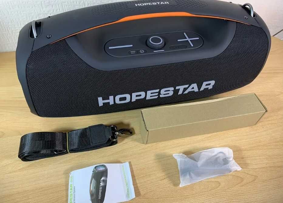 Bluetooth колонка Hopestar A60 100W bass boost караоке подсветка
