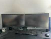 2 monitory benq, osprzęt Logitech PRO + PC