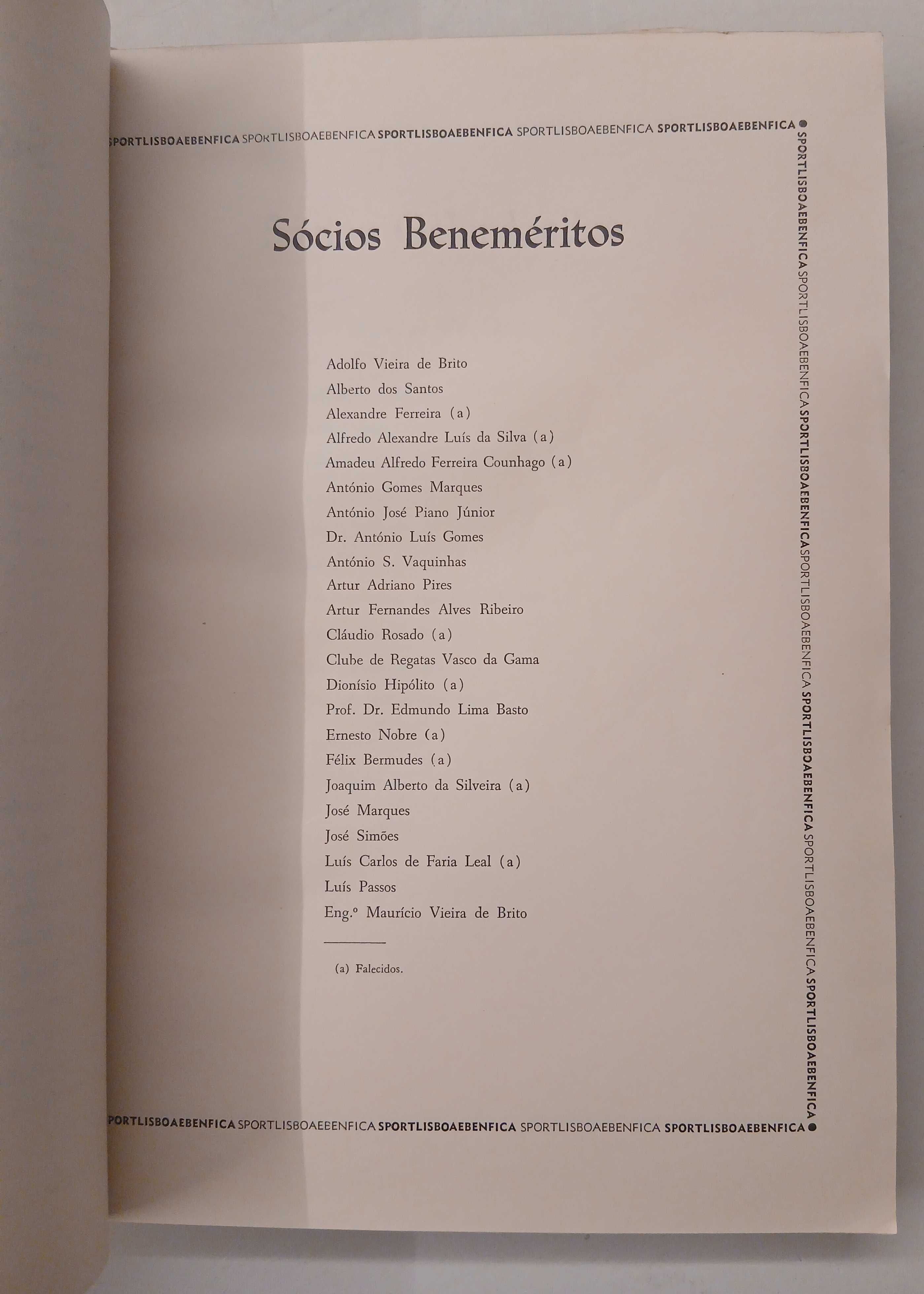 Relatórios e contas da direcção e parecer do Conselho fiscal  Benfica