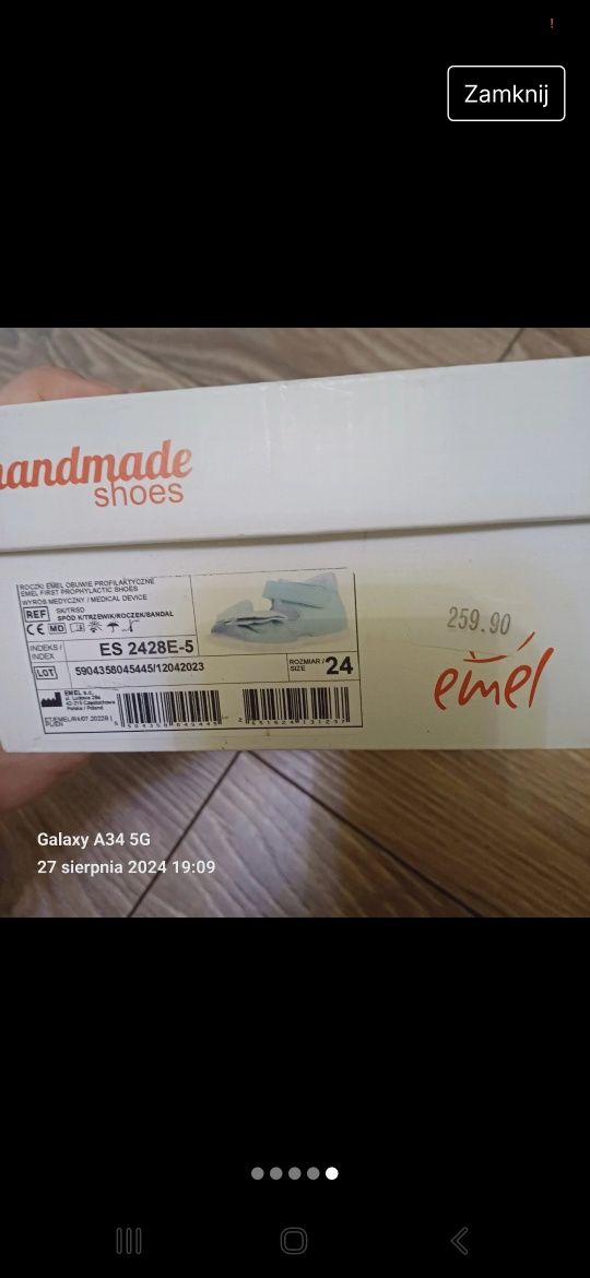 Sandałki Emel rozm. 24 jak nowe