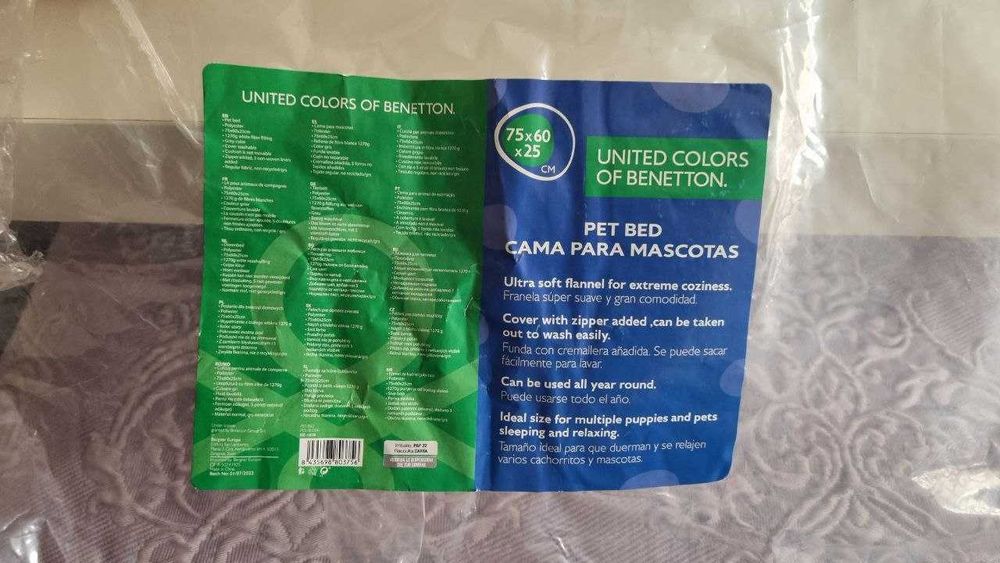 Cama nova United Colors of Benetton para caes, nunca usada