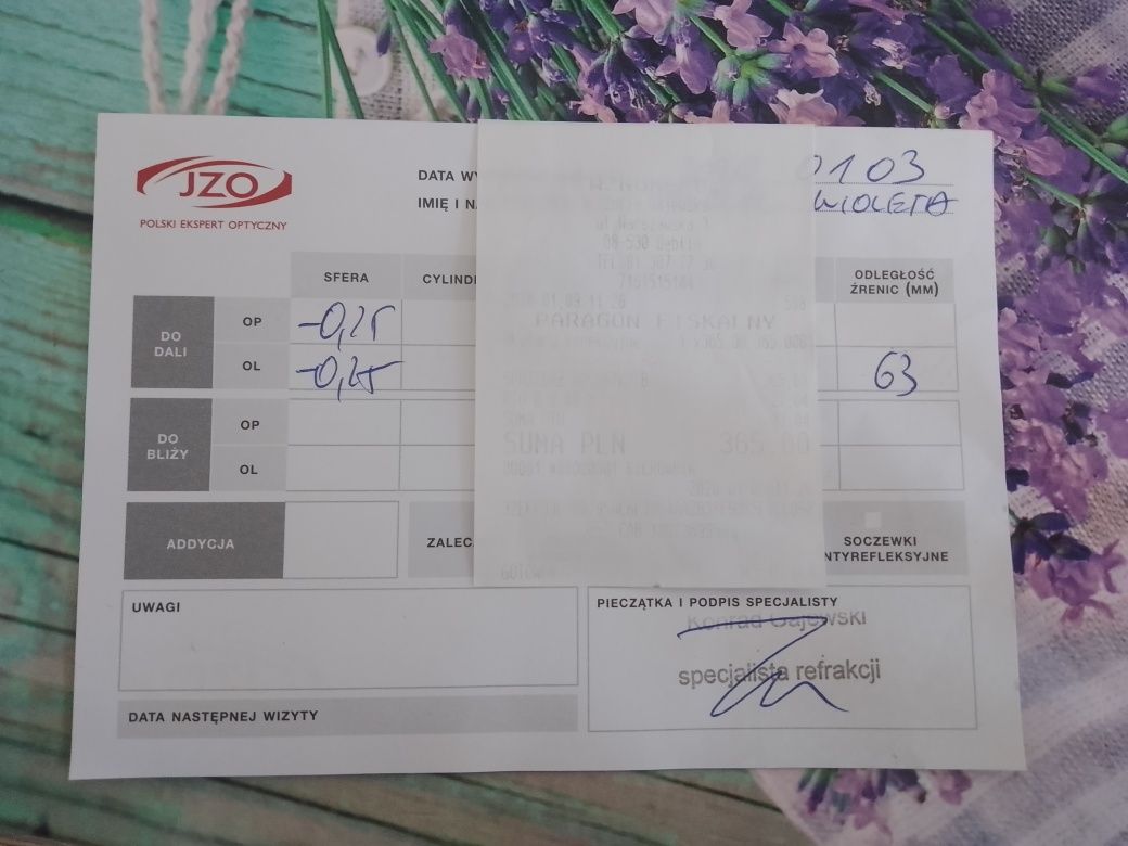 Okulary korekcyjne Marc Tailor, oprawki, wada: -0.25, fioletowo - różo