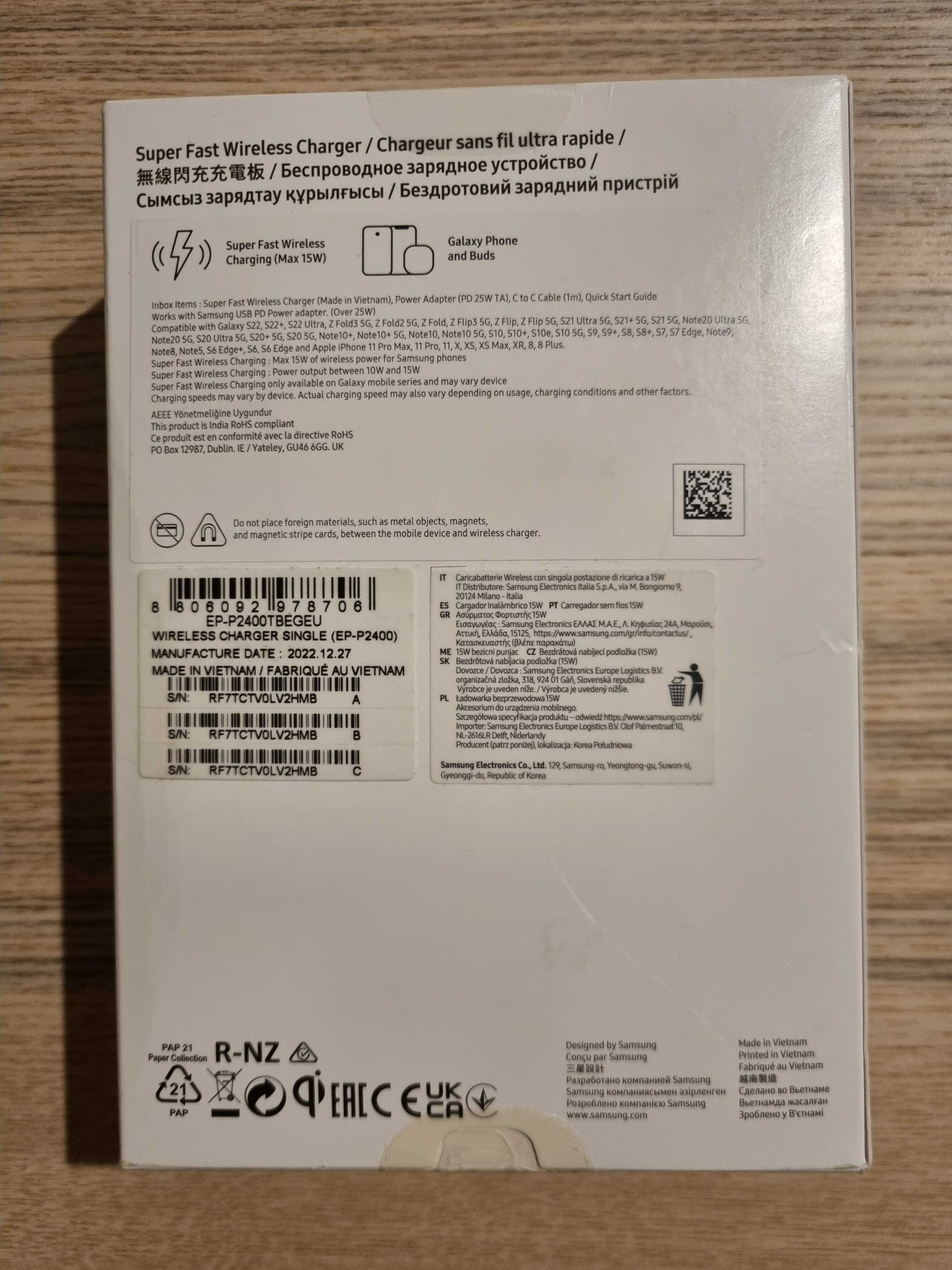 Carregador Wireless Samsung (super rápido)