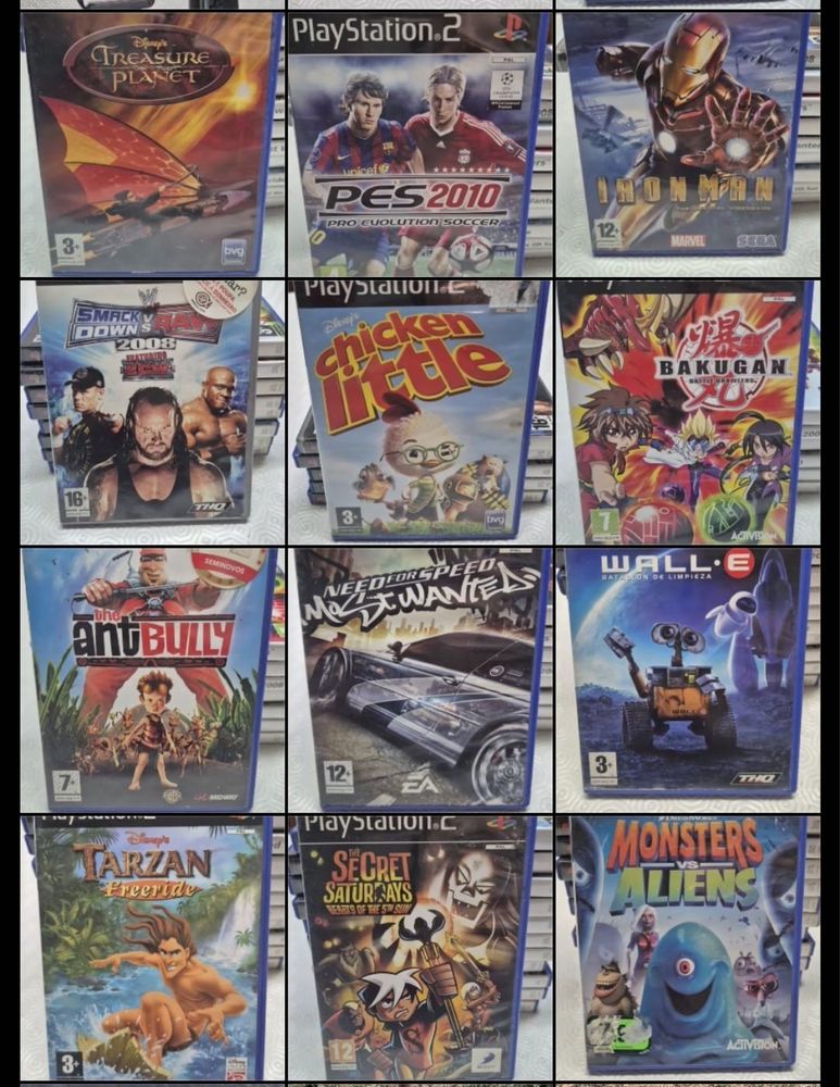 playstation 2 com varios jogos