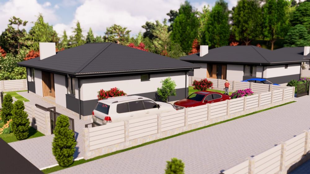 Новий проект! Сучасний будинок в центрі біля озера