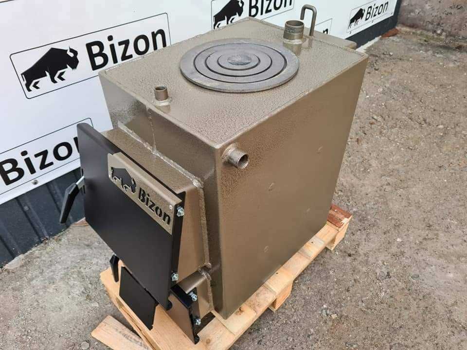 Твердотопливный котел Bizon М-100П 10 кВт с плитой