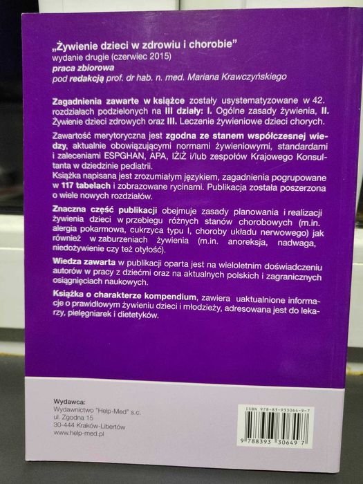 ŻYWIENIE DZIECI W ZDROWIU I CHOROBIE Marian Krawczyński drugie wydanie