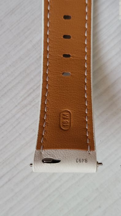 Pasek do zegarka Huawei 18mm kremowy oryginalny skórzany super stan