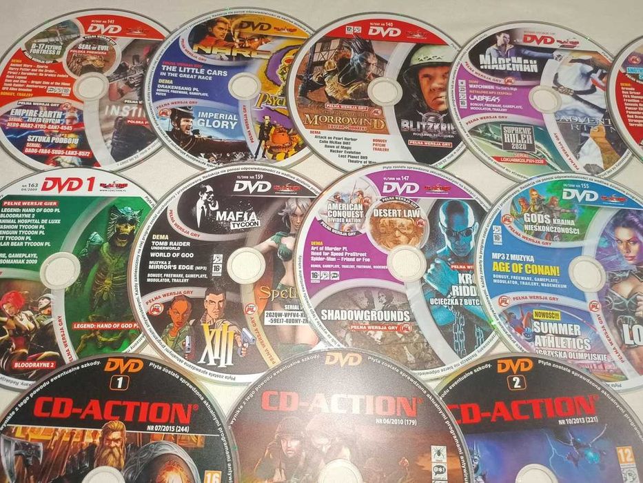 Desperados, Tomb Raider, Hitman, Mafia PC CD Action (KOMPLET 24CD)