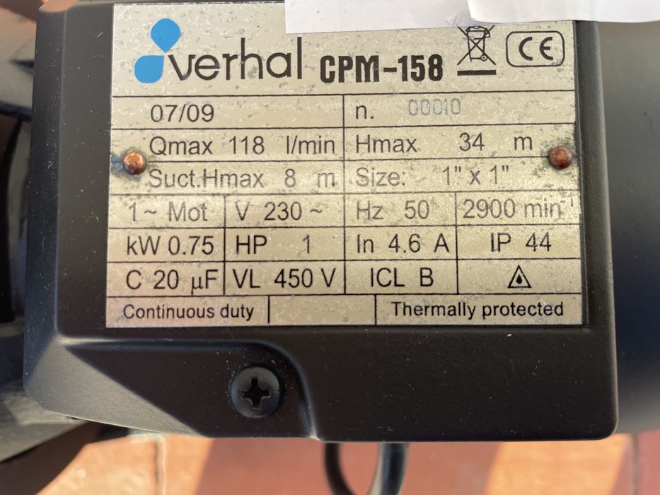 Bomba de Água Verhal