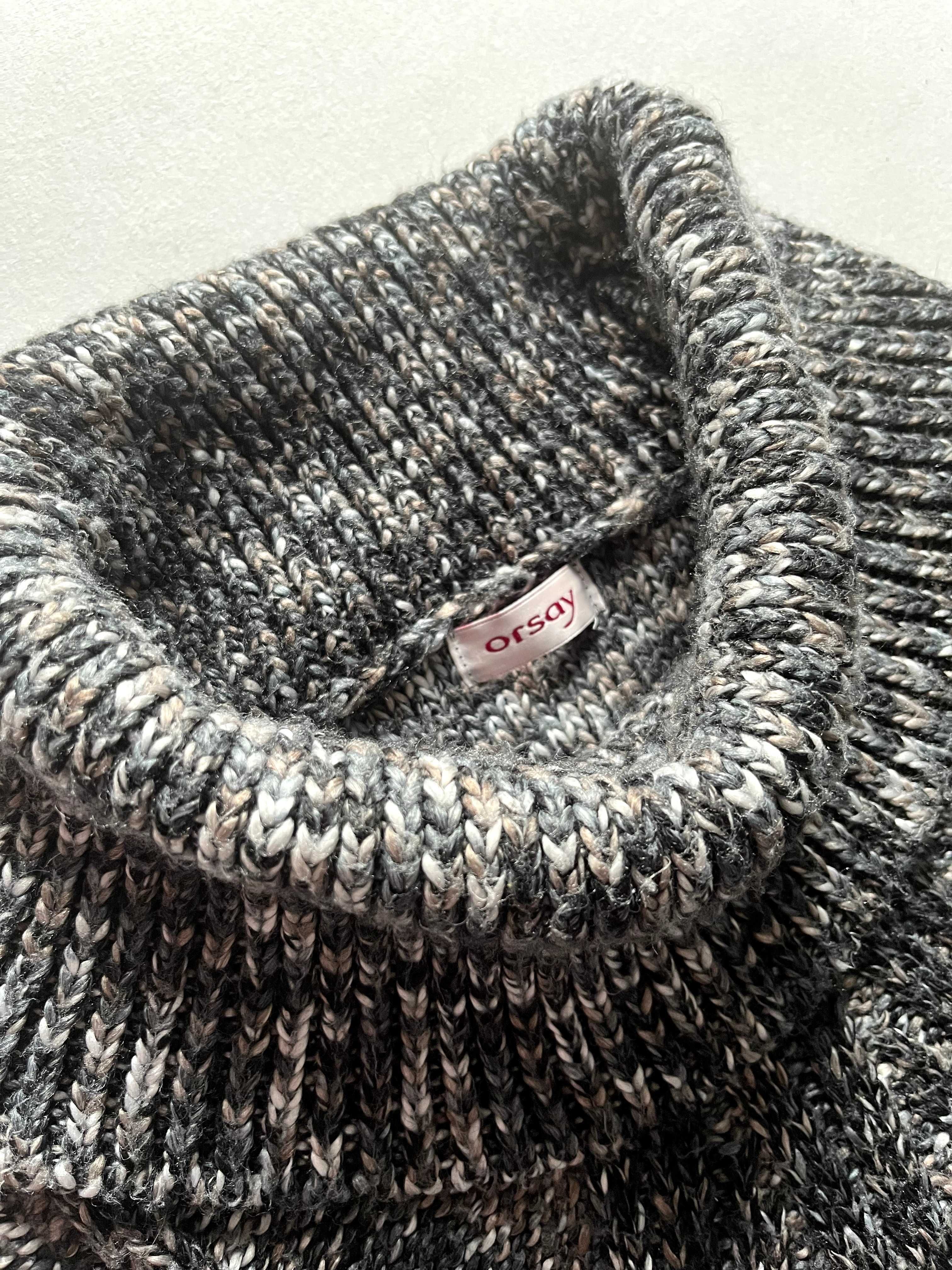 Szary taliowany sweter - Orsay - rozmiar S