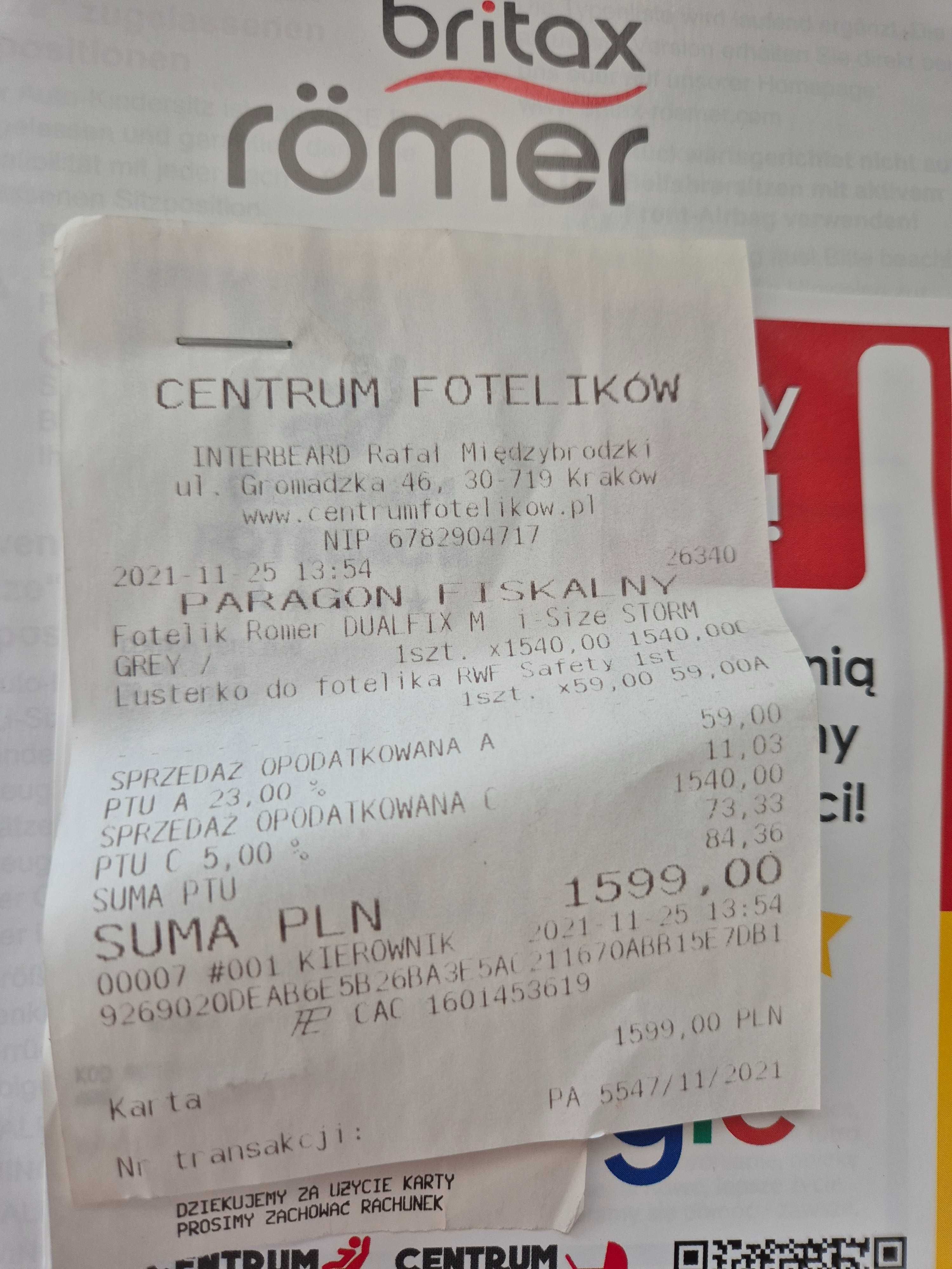 Fotelik Britax Romer Dualfix M I-Size obrotowy isofix
