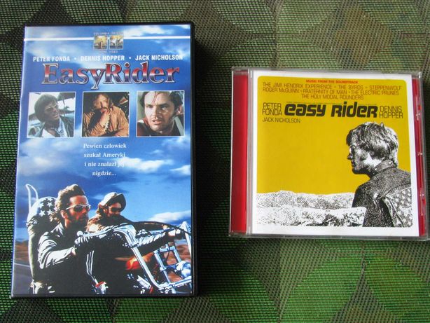 Easy Rider - kaseta VHS i  płyta z muzyką z filmu Stan BDB