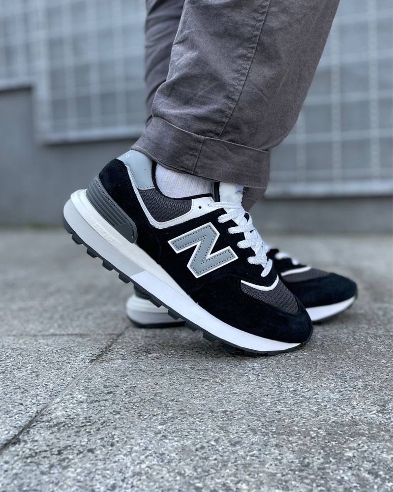New Balance 574 Black White /Мужские кроссовки/Чоловічі кросівки