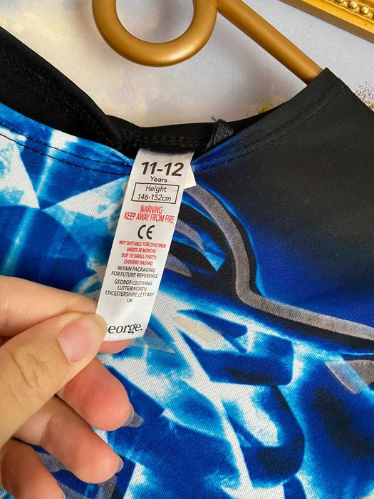 Костюм скелет з принтом що світиться в темряві 11-12 р, 146-152 см