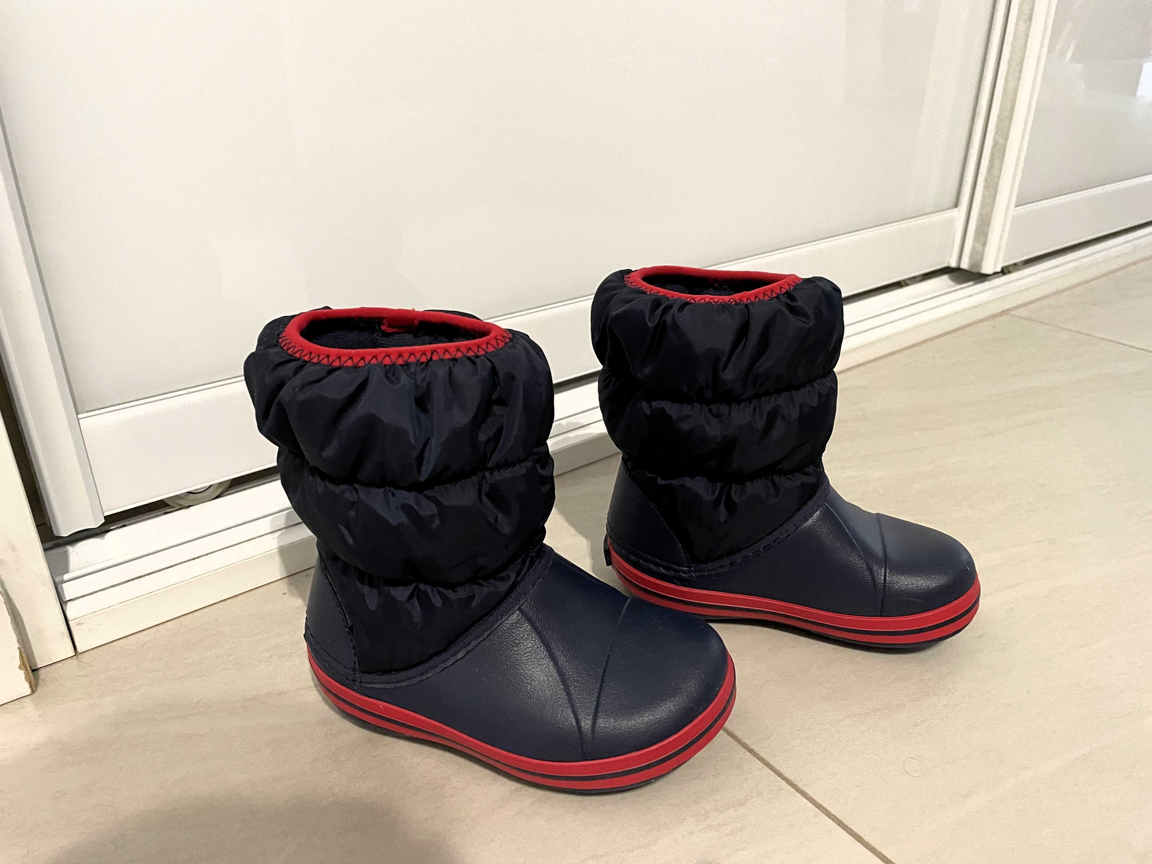 Kozaki ocieplane Crocs - dziecięce r. 24-25 (jak nowe)