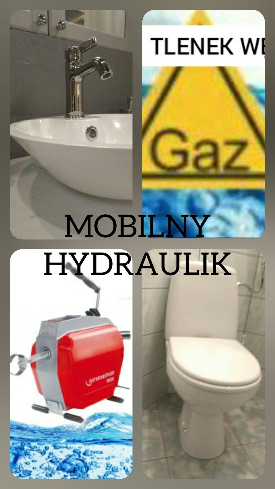 Hydraulik. Gazownik. Awarie. Pzrzepchania. Udrożnienia.