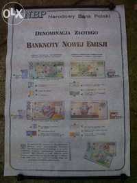 Banknoty na plakatach i inne