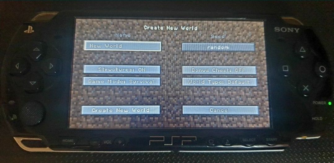 Minecraft gra na przenosna konsole sony psp plus gratis