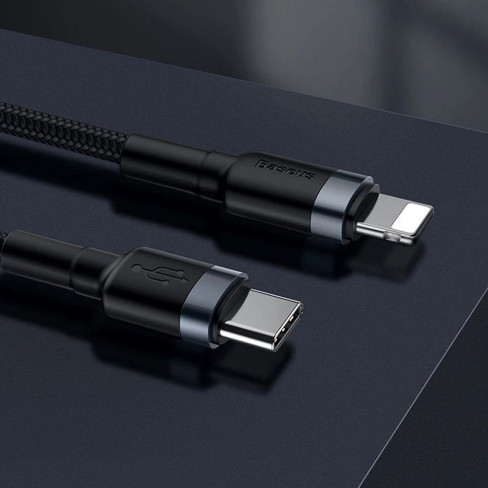 Baseus Cafule wytrzymały kabel USB Typ C PD / Lightning 18W QC 3.0 1m