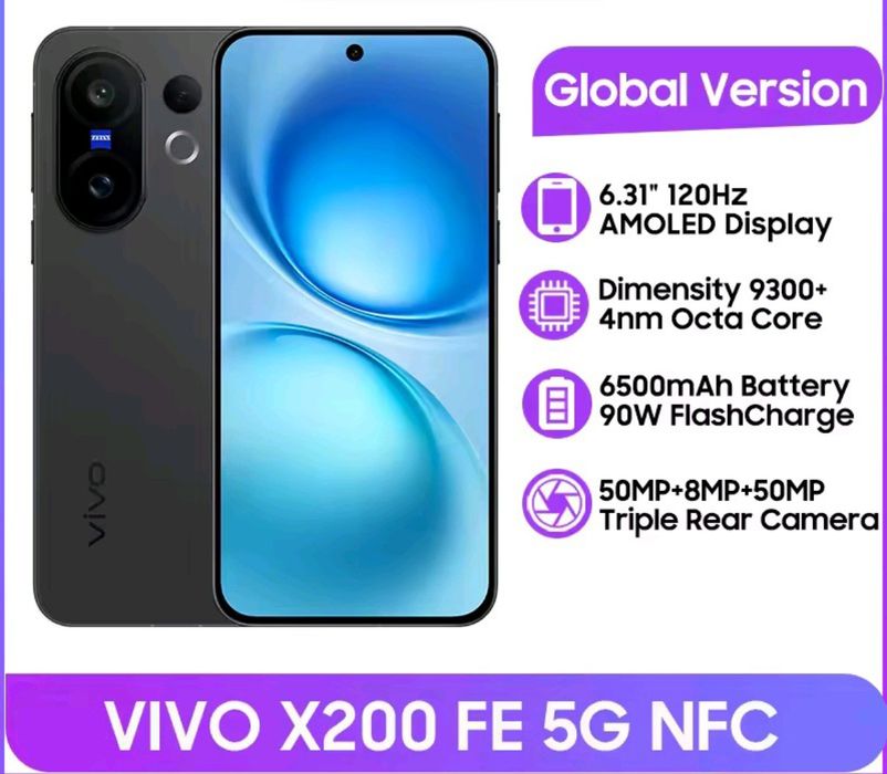 Vivo X200 FE, 12/512, глобал +часы + наушники
