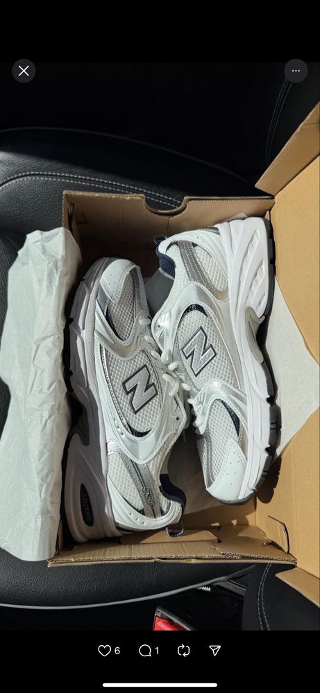 Літні кросівки Nb 530 silver, на літо жіночі кросівки Нб