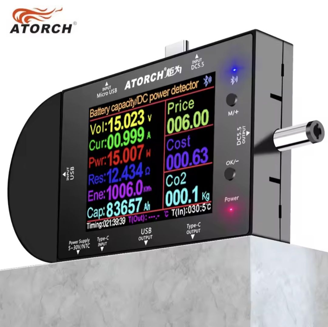 ATORCH UD24 usb тестер, детектор напруги.