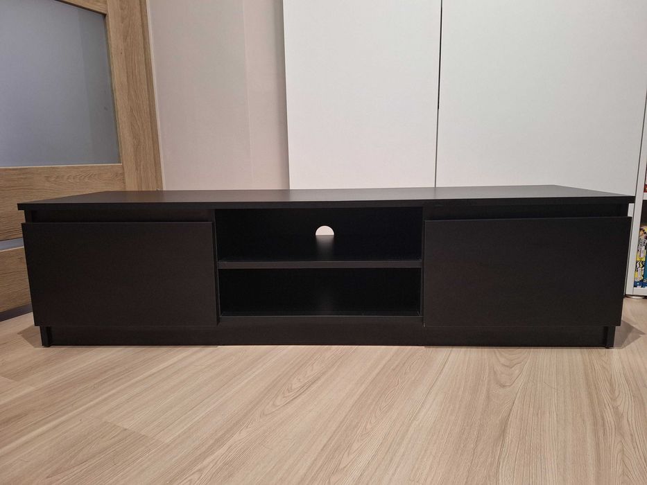 Szafka RTV pod telewizor czarna 140.5x40x37