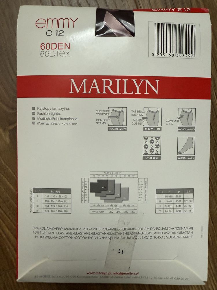 Nowe rajstopy Marilyn Emmy E12