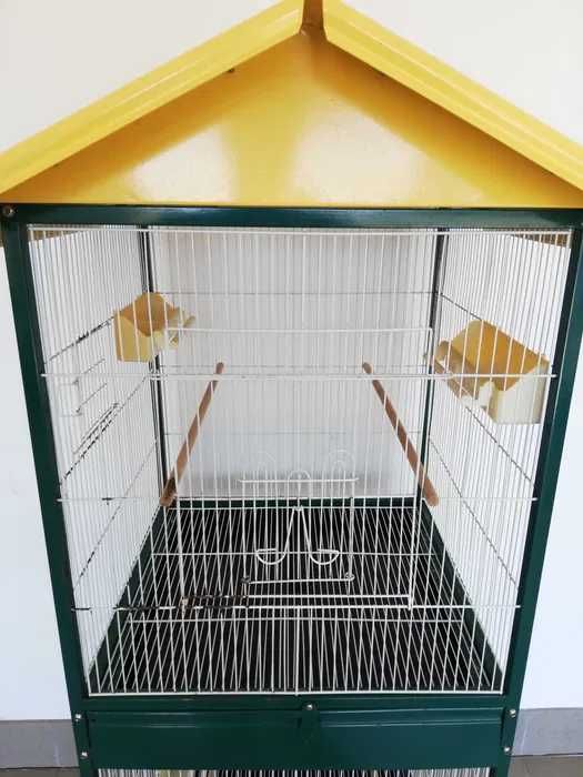Viveiro de Aves com Dois Pisos e Rodas