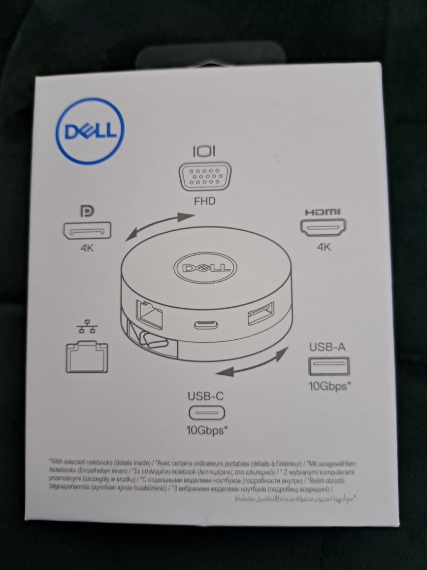 Mobile adapter Dell DA300 USB-C - HDMI, VGA, DisplayPort, RJ-45