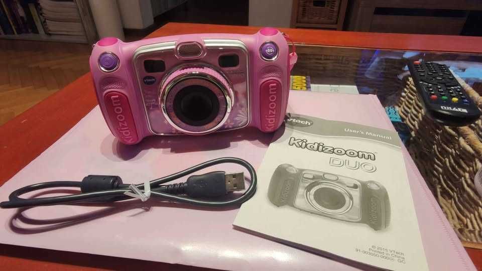Aparat cyfrowy dla dzieci interaktywny Kidizoom Vtech Duo różowy