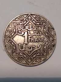 Moeda de 1 Franco 1921 Marrocos