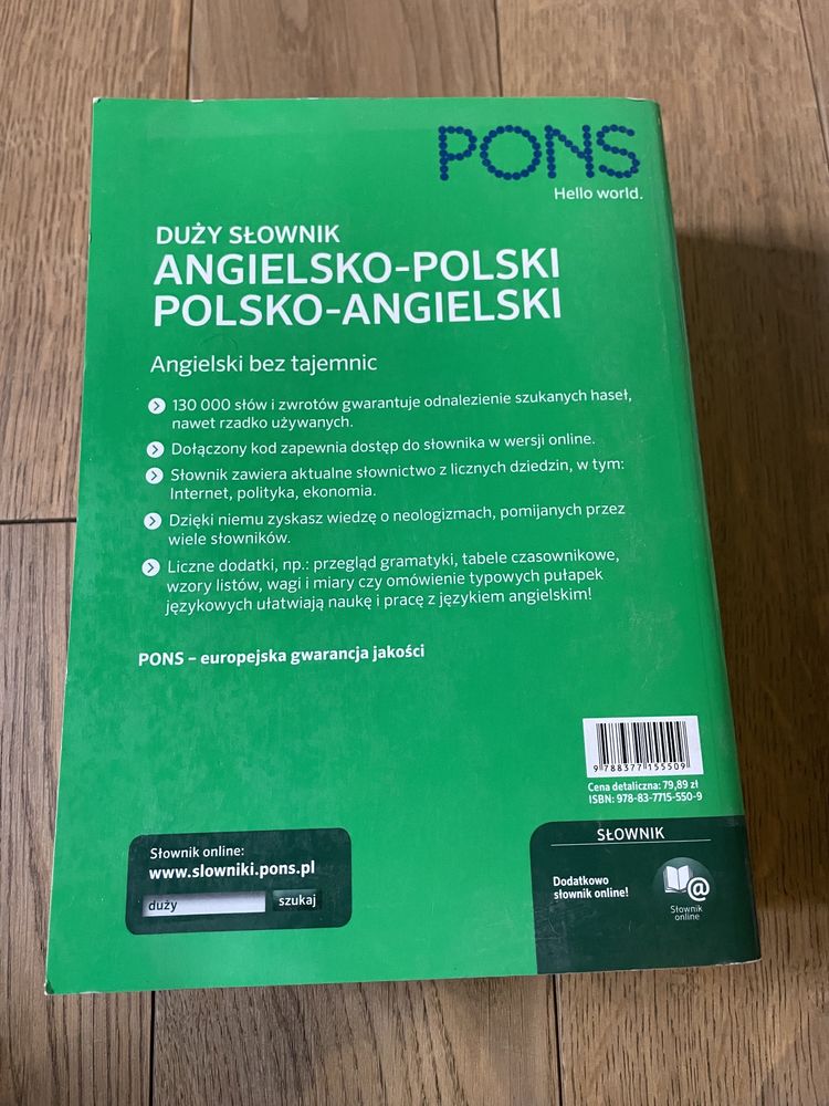 Słownik polsko angielski pons