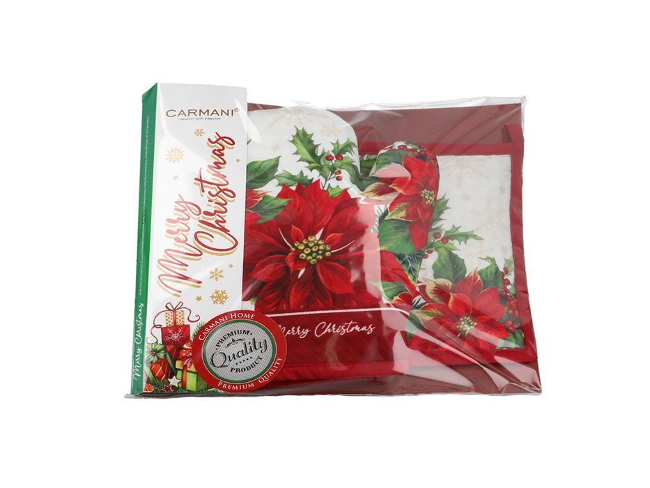 Kpl. Łapka i rękawica kuchenna - Boże Narodzenie (CARMANI)