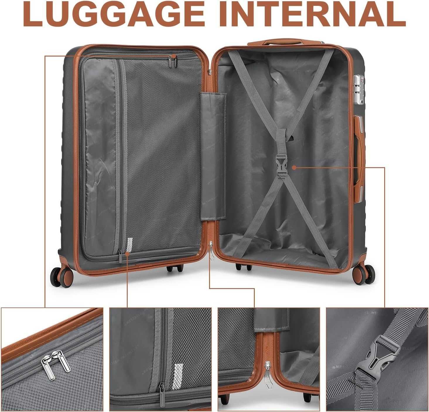 Walizka British Traveller Twarda 74,5cm Srebrna . Bardzo pakowna 91 l