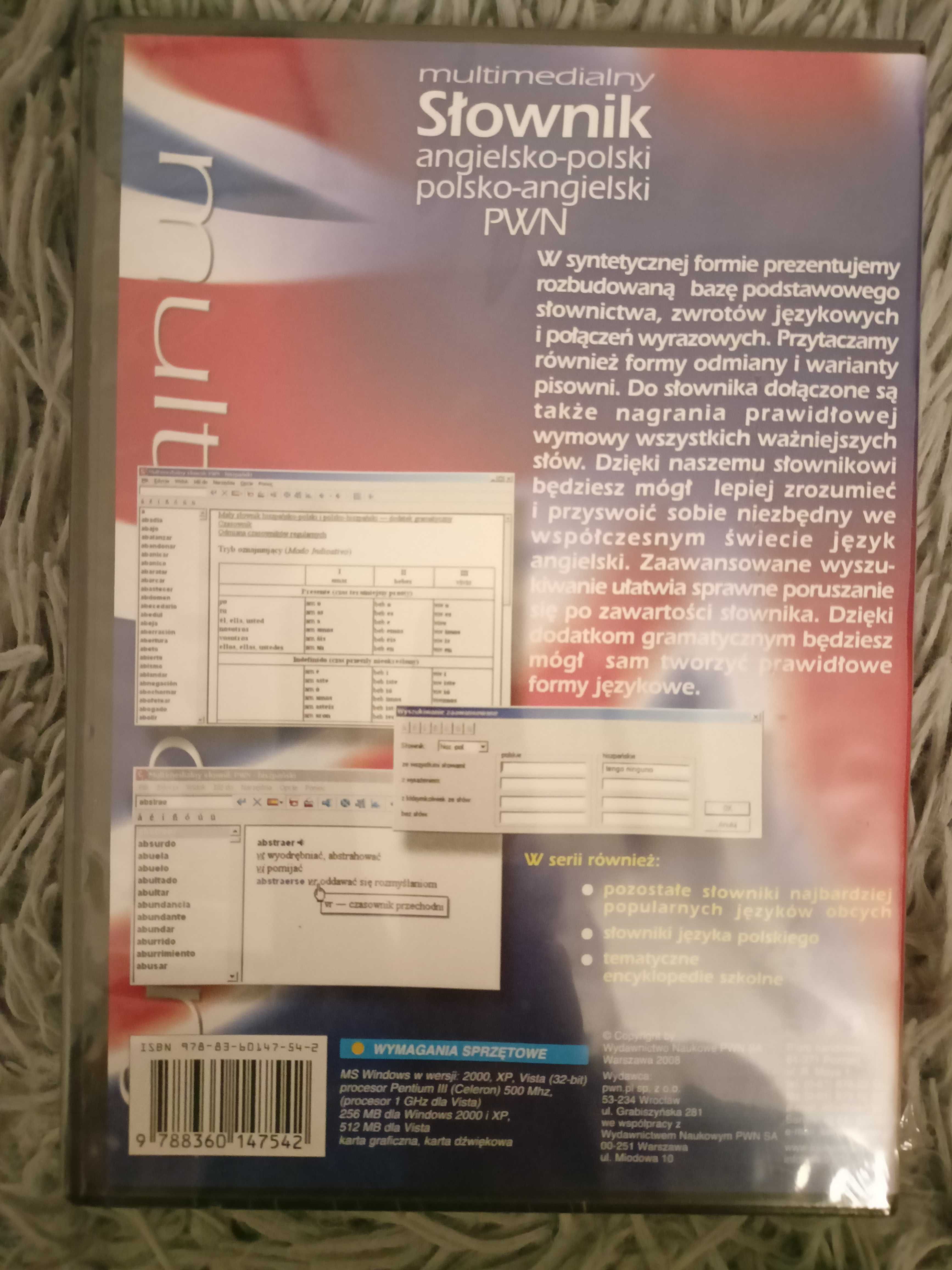 multimedialny słownik ENPL PWN CD ROM, nowy! oryginalna folia