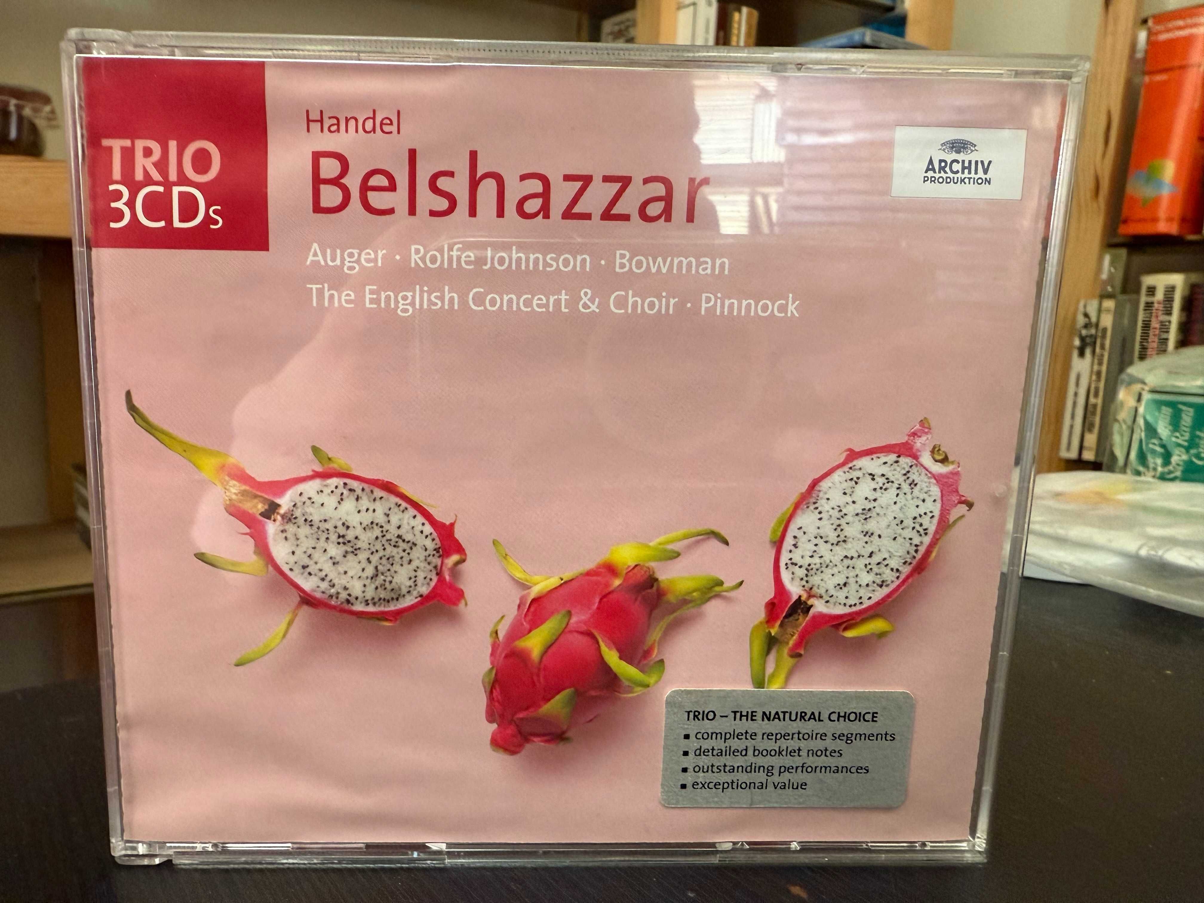 Handel – Belshazzar – Auger, Rolphe Johnson, Bowman – Trevor Pinnock