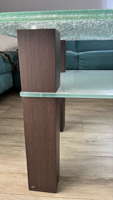 Stół stolik kawowy szklany 100x50 szkło tluczone 18mm