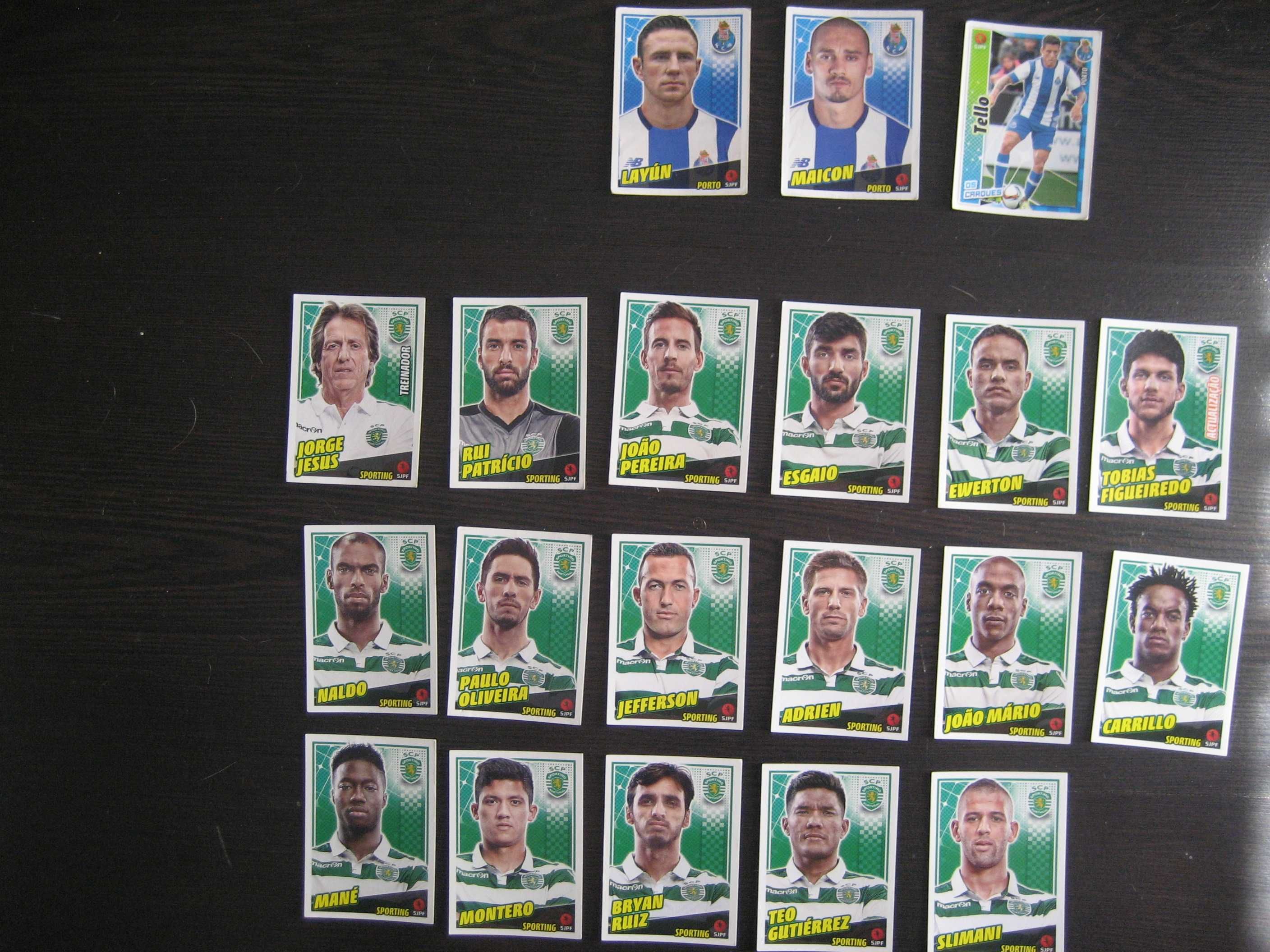 Cromos Panini Liga Portugal 2007/08, 2010/11, 2011/12, 2014/15,2015/16