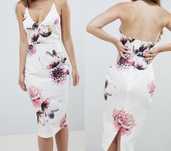 Sukienka missguided midi kwiaty 44