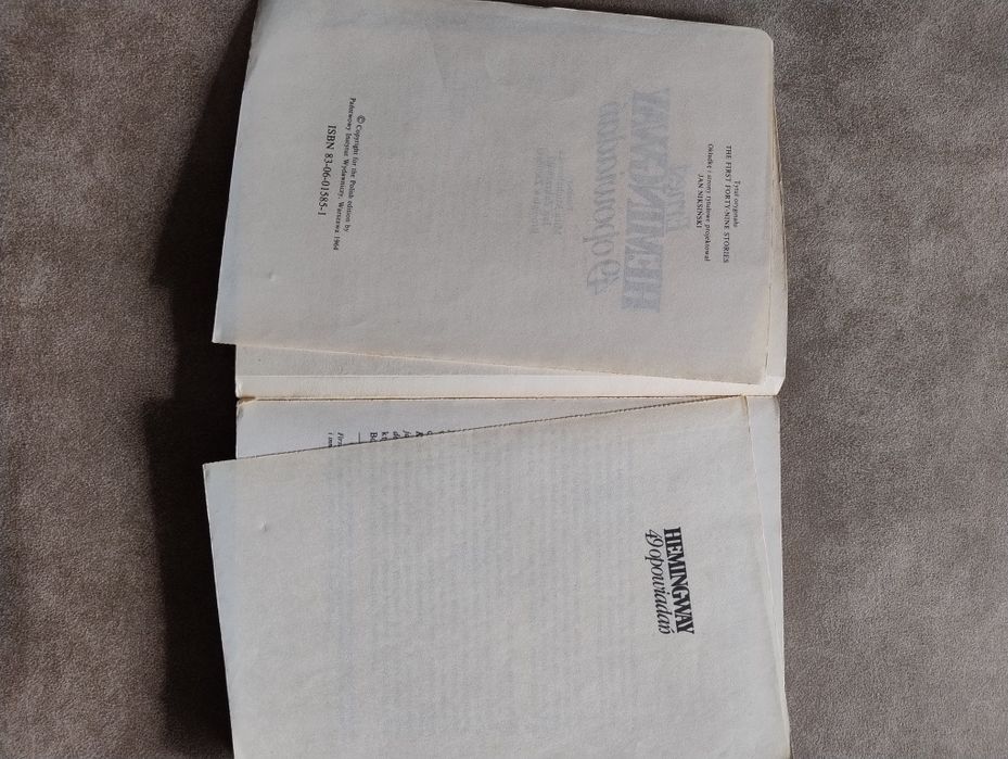 Książka Ernest Hemingway 49 opowiadań